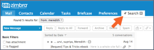 Zimbra Tips and Tricks Searching Pin your search